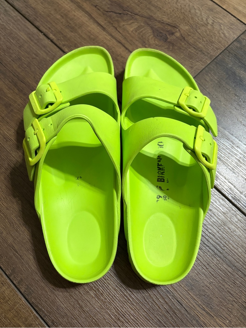 Birkenstock Arizona EVA Light Green Lime Water Sandals Size 39
